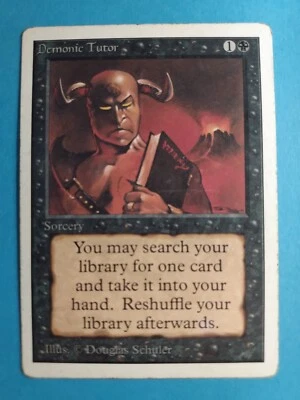 💀 Demonic Tudor 💀 Unlimited Vintage 1993 MTG | MP | Actual pics!!! - Image 1 of 4