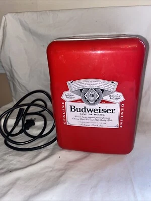 Budweiser Mini Fridge Compact Personal Refrigerator 6 Cans TESTED WORKS - Image 1 of 4