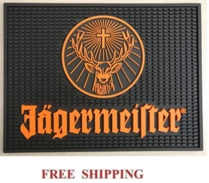 JAGERMEISTER RUBBER BAR SPILL MAT RUBBER COASTER NEW 12 x 9 - Picture 1 of 2