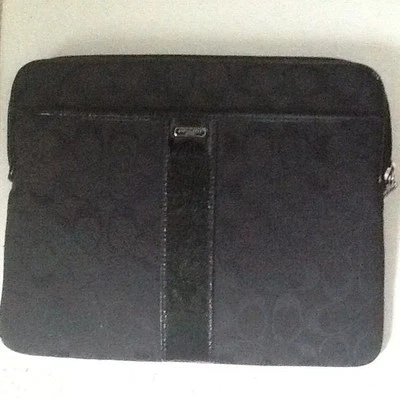 NWT Coach Black/Black 2 Signature E/W Universal Sleeve 63139  10" Device - Image 1 of 3