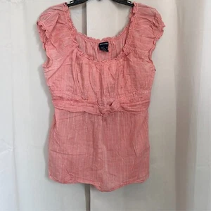 Max Edition Damen Top Gr.XL PInk Baumwolle Rüschen Kittel Boho Kokette Fee 18362 - Bild 1 von 7