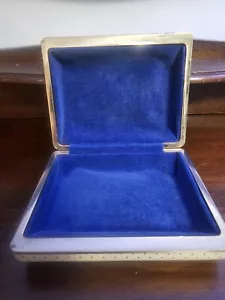 Vintage Travel Jewellery Box, Mid Century Dotty. Snap Shut. Dressing Table Box. - Foto 1 di 7