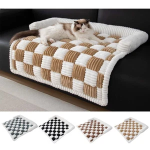 Pet Calming Bed Plaid Pet Mat Couch Covers for Sofa Bed Cover For Cat & Dog - Picture 1 of 59