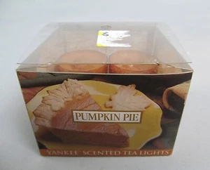 Yankee Candle Pumpkin Pie Scented Tea Lights Box of 8 - Picture 1 of 6