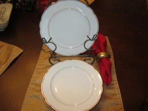 Seltmann Weiden Bavaria Bread plates white with gold trim (4) LOT GA-A-3 - Picture 1 of 5