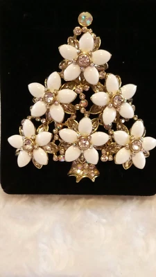 HEIDI DAUS "Holiday Poinsettia" Enamel Christmas Tree Pin (Orig.$149.95) - Image 1 of 4