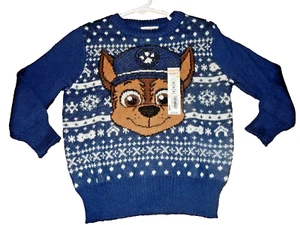 2L !WOW! NWT Boys 2T Jumping Beans PAW PATROL Chase Holiday Sweater Shirt top - Picture 1 of 3