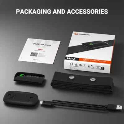 COOSPO H9Z Rechargeable Heart Rate Monitor BT5.0 ANT+ for Garmin wahoo Zwift - Image 1 of 4