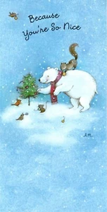 Frohe Weihnachten Eisbär Tiere Punze Geld Geschenk Halter Karte - 3er Set - Bild 1 von 3