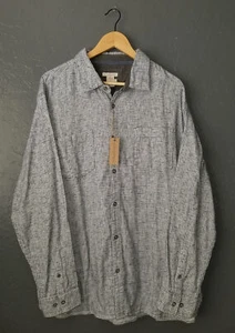CARBON 2 COBALT Button Up Shirt Gray Houndstooth Long Sleeve Cotton NWT Mens XL - Picture 1 of 7