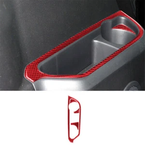 Carbon Fiber Driver Side 3rd Row Cup Holder Cover Trim For Ford Explorer Red - Picture 1 of 12