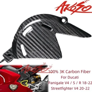 2018-2022 For Ducati Panigale V4 / S Carbon Fiber Engine Chain Sprocket Cover - Picture 1 of 11