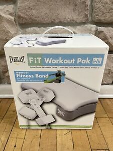 Nintendo Wii Everlast Fit Workout Pak Dumbbells + Aerobic Step + Fitness Band