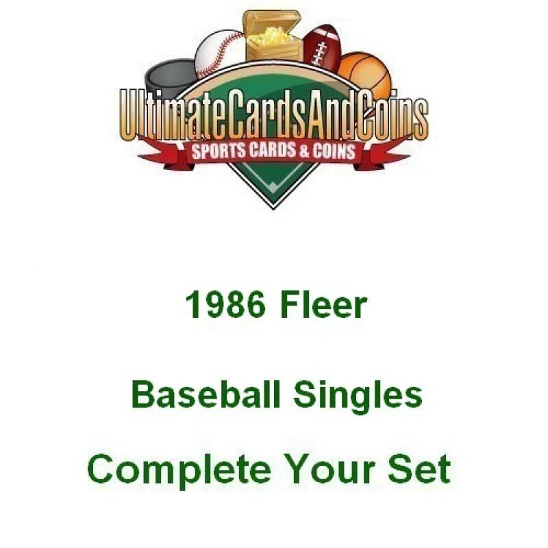 1986 Fleer Baseball Cards Complete Your Set Pick Singles From 221-440 ALL NM-MT - Image 1 of 1