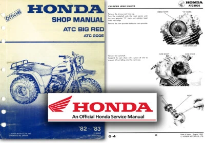 Honda ATC200E BIG RED Service Workshop Repair Shop Manual ATC 200 TRIKE 1982 83 - Image 1 of 2