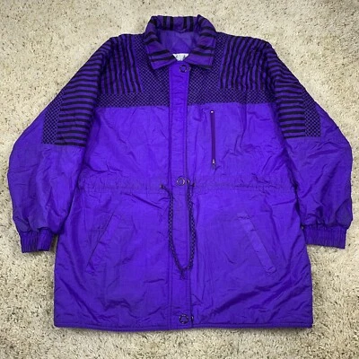 Chaqueta DE COLECCIÓN Dani Colby Mujer Talla Grande 16/18 Púrpura Años 80 90 Abrigo Retro Foto 1 de 4