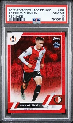 2022 Topps Chrome UEFA Club Competitions Patrik Walemark Red Jade /5   Rookie RC - Image 1 of 2