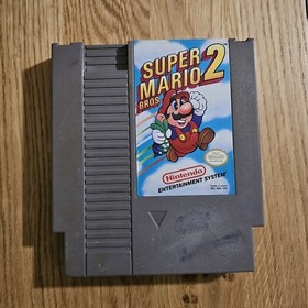 Super Mario Bros 2 (Nintendo NES, 1988) Cartridge With Dust Cover TESTED WORKS!