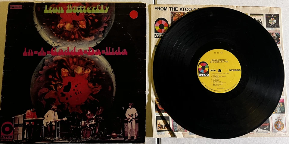 VTG Iron Butterfly "In-A-Gadda-Da-Vida" LP Vinyl Record 1968 ATCO Records 33RPM - Image 1 of 1