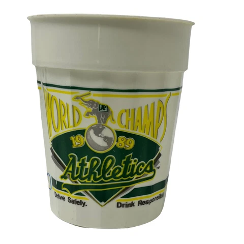 Oakland Athletics 1989 World Series Champs Vintage Stadium Souvenir Beer Pop Cup Cover