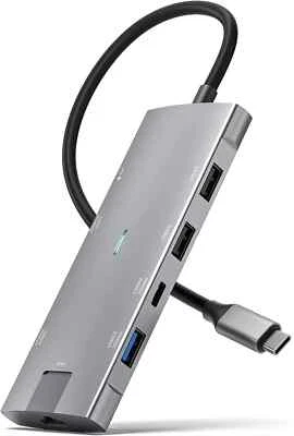 USB 3.2  C Docking station, 8in1 USB C Hub with 4K@60Hz HDMI, Gigabit Ethernet, - Image 1 of 4