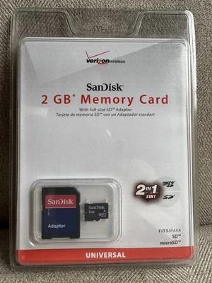 Sandisk 2 gb SD Card Micro SD Universal Full Size Adapter - Image 1 of 2