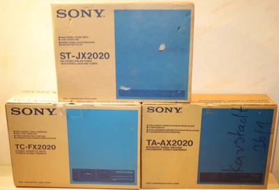 Sony TA-AX 2020 Amplificatore ST-JX2020 Tape-Deck TC-FX2020 Sintonizzatore, NOS, IMBALLO ORIGINALE - Immagine 1 di 4
