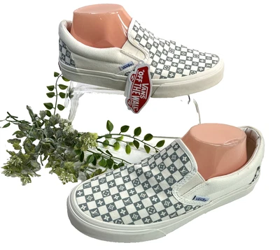 Louis Vuitton x Vans Sneakers Womens 9 Mens 7.5 Grey Logo Checkerboard Slip On - Image 1 of 4
