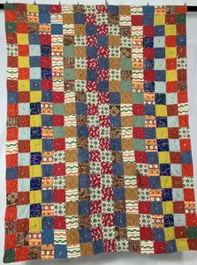 Hermoso edredón multicolor vintage hecho a mano con retazos florales 217x162 cm - Imagen 1 de 20