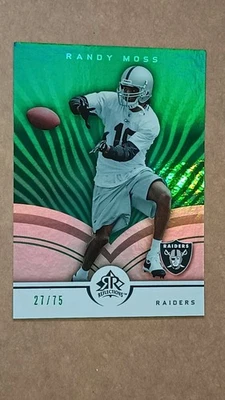 2005-UPPER DECK REFLECTIONS-RANDY MOSS GREEN PARALLEL -/75-RAIDERS - Image 1 of 4