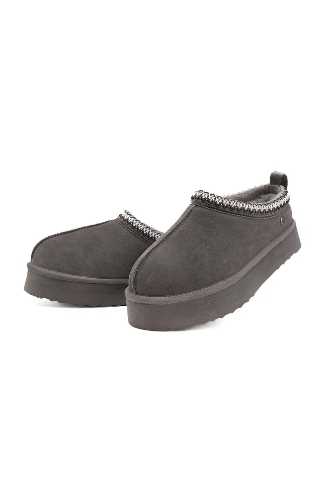 RAIKOU Damen Hausschuhe aus luxuriösem australischem Lammerfell outdoor Pantoffel