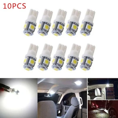 Bulb Car Lights Peanut Replacement 10Pcs set 194 168 2825 5050 5SMD - Image 1 of 4