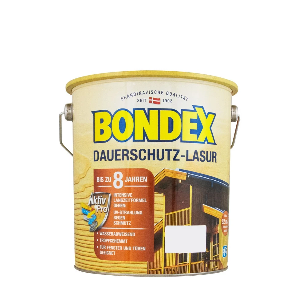 Bondex Dauerschutz-Lasur, Holzschutzlasur, Fensterlasur, Holzlasur - Bild 1 von 1