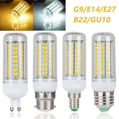 E27 B22 G9 GU10 E14 LED-Lampen Maislicht Lichtquelle 5730 SMD warm/kalt weiß - Bild 1 von 4