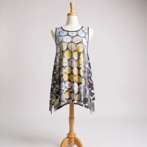 Alembika Top Gr. SM Hive Drapey Tank grau gelb leicht Lagenlook künstlerisch - Bild 1 von 9