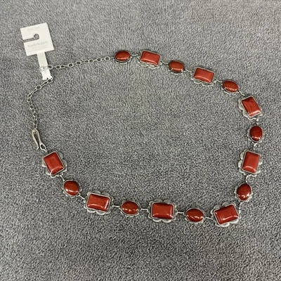 "Cinturón Concho Haute Hippie Navajo Estilo Antiguo Plata y Piedra Roja hasta 41""... Foto 1 de 4