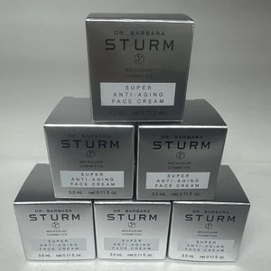 LOT OF 6 DR BARBARA STURM SUPER ANTI-AGING FACE CREAM 3.5ML EACH NEW IN BOX - Picture 1 of 3