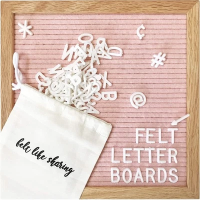 Felt Letter Board, 10x10in Changeable Letter Board with Letters White 300 Pie... - Image 1 of 4