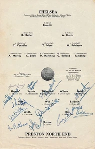 PROGRAMA FIRMADO - FINAL COPA JUVENIL FA 1960 Chelsea v Preston - 11 autógrafos - Imagen 1 de 1
