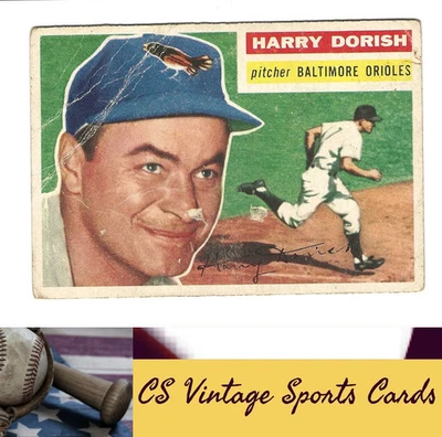 1956 Topps #167b Harry Dorish Gray Back - Image 1 of 2