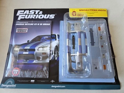 NISSAN SKYLINE GT-R DI BRIAN SCALA 1/8 FAST & FURIOUS N.1 DE AGOSTINI - Immagine 1 di 2