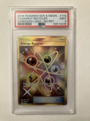 2018 Pokemon Forbidden Light Energy Recycler 143/131 PSA 9 MINT Secret Rare Gold - Image 1 of 2