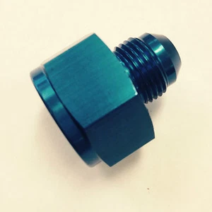 10AN AN10 FEMALE FLARE TO MALE 8AN AN8 BLUE ALUMINUM FINISH FITTING ADAPTER  - Picture 1 of 2