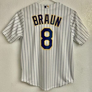 Ryan Braun Milwaukee Brewers Majestic Official Cool Base Jersey White Size Large - Picture 1 of 14