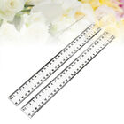 2 Pcs Straight Ruler Transparent Premium Material Office and Supplies