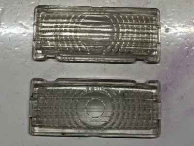 ORIGINAL Old PAIR 1949 1950 Kaiser Parking Light Lenses NOS KADF 204575 713334 - Image 1 of 4