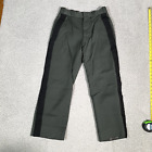 Pantalon vintage Gregpry's pour homme bande ruban jambe Capri vert 26x24