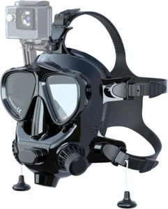 Maschera Subacquea Integrale Con Supporto per Fotocamera, Maschere Da Immersione - Foto 1 di 12