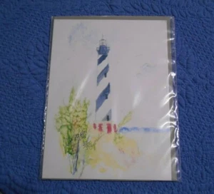 Faro de Cabo Hatteras Estampado Dee Jackson Edición Limitada Firmado - Imagen 1 de 5