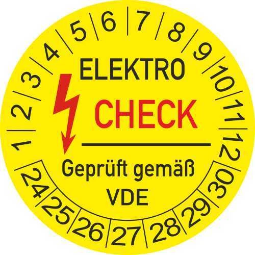 UVV Elektro Check Prüfplaketten Wartung 1 bis 1000 Stück 5204 2024